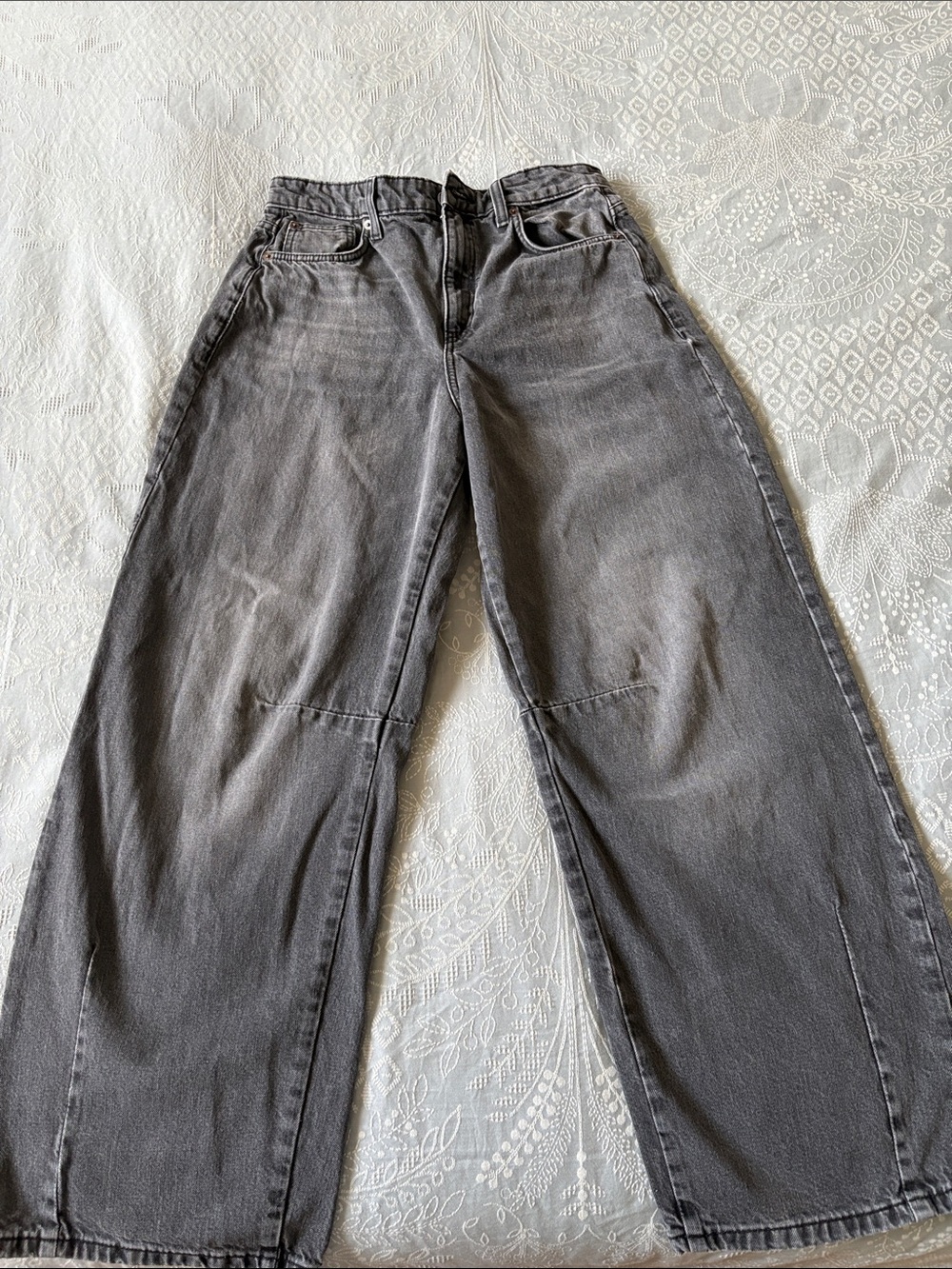 Zara - NEW! - Wide-Leg Gray Jeans - Classic Casual